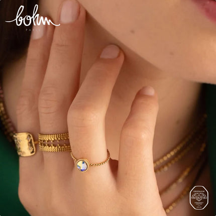 Bague Geyline - cristal oval Swarovski®