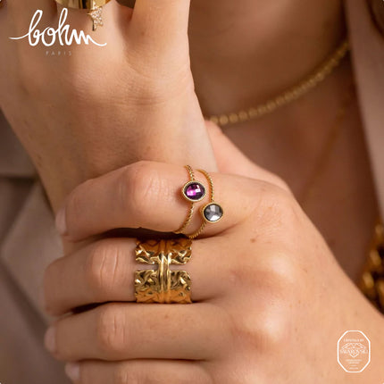 Bague Geyline - cristal oval Swarovski®