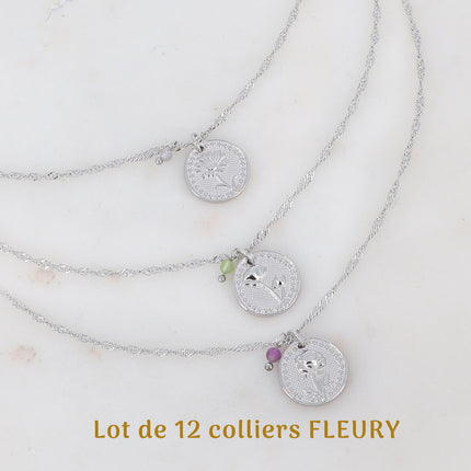 Fleury Necklace - Flower and Birth Month
