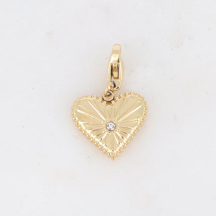 Charm Clémentina - coeur et oxyde de zirconium