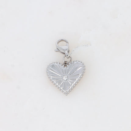 Charm Clémentina - coeur et oxyde de zirconium