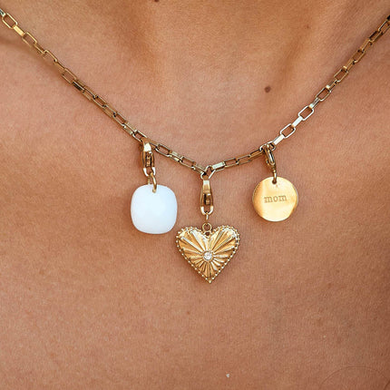 Charm Clémentina - coeur et oxyde de zirconium