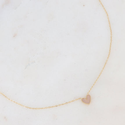 Collier Yesenia - petit coeur en émail