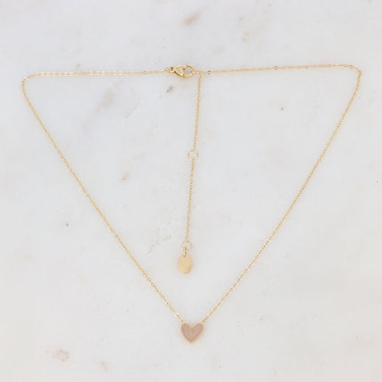 Collier Yesenia - petit coeur en émail