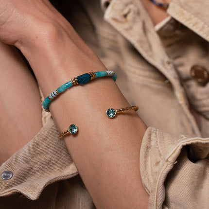 Dalino Bangle – twisted ring and Swarovski® SS29 crystals