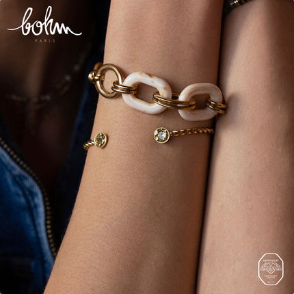 Jonc Dalino – anneau torsadé et cristaux Swarovski® SS29
