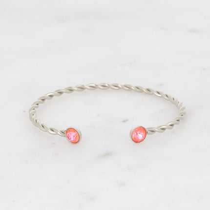Jonc Dalino – anneau torsadé et cristaux Swarovski® SS29