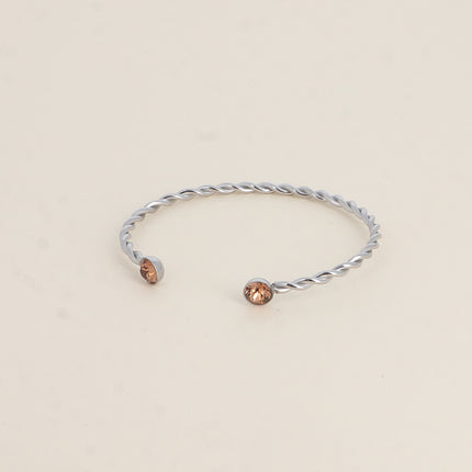 Jonc Dalino – anneau torsadé et cristaux Swarovski® SS29