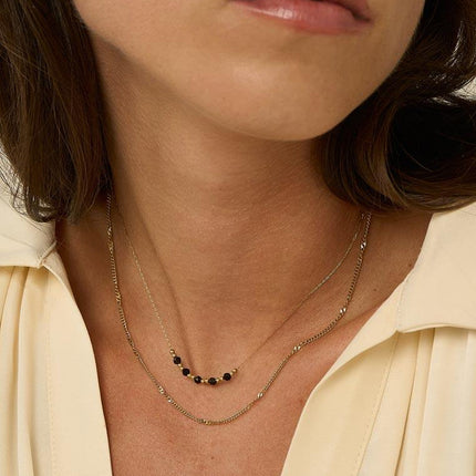 Maximilien 2-strand necklace - natural stones
