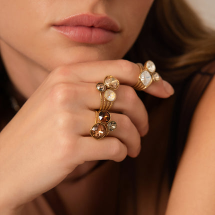 Bague Trilogie - cristaux Swarovski®