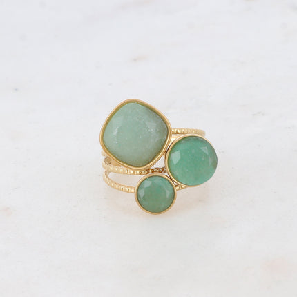 Bague Trilogie – pierres naturelles