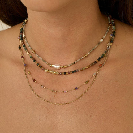 Collier Nerri 2 rangs - pierres naturelles