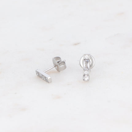 Boucles puces Honoré - barre et oxydes de zirconium