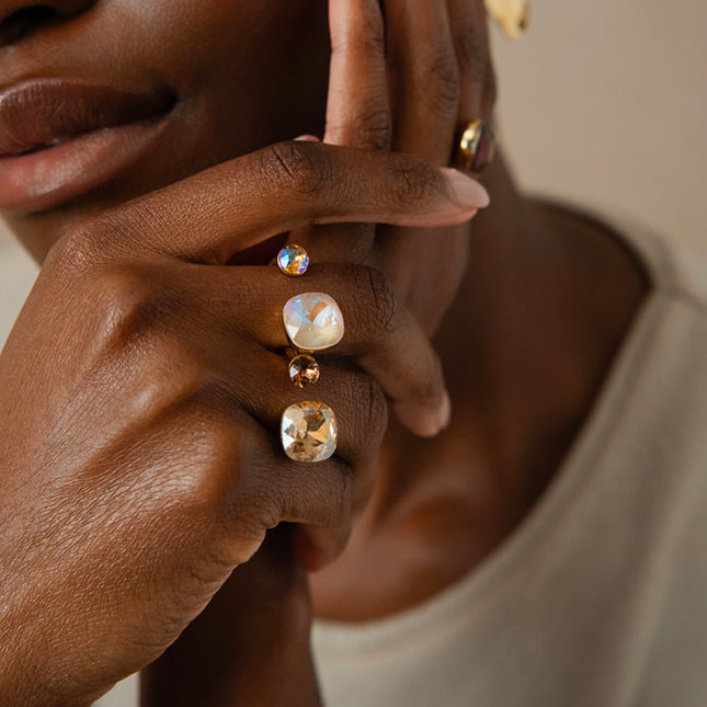 Bague Beata - ornée de 2 cristaux Swarovski®