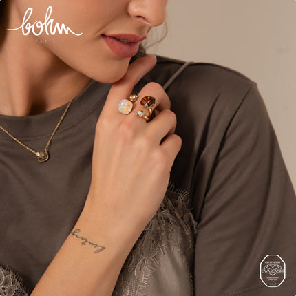 Beata Ring - adorned with 2 Swarovski® crystals