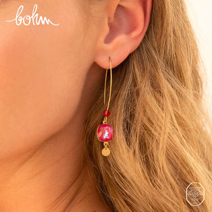 Boucles pendantes Aléa - cristaux Swarovski® 10 mm