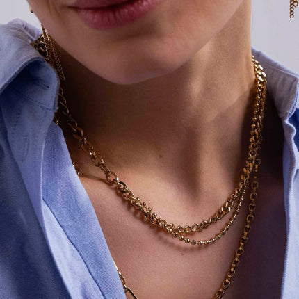 Morgane Necklace - UNISEX - ball chain and mesh
