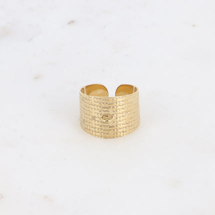 Bague - effet quadrillé