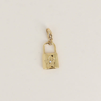 Charm - cadenas et étoile avec oxyde de zirconium
