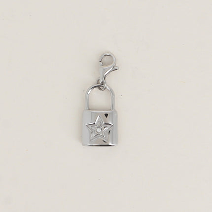 Charm - cadenas et étoile avec oxyde de zirconium
