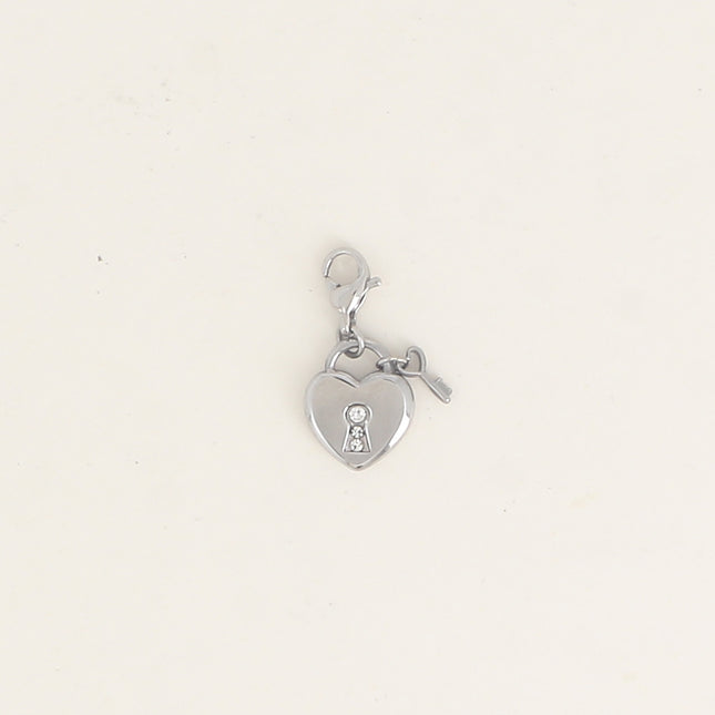 Charm - cadenas coeur et clef