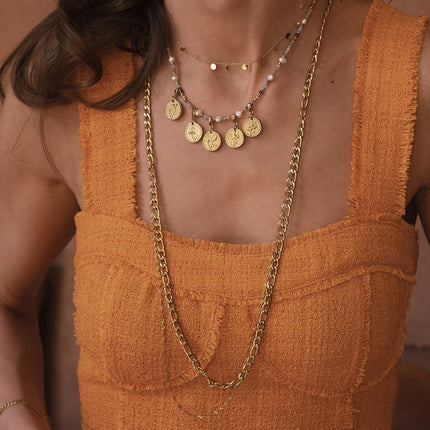 Elara necklace - curb chain and twisted