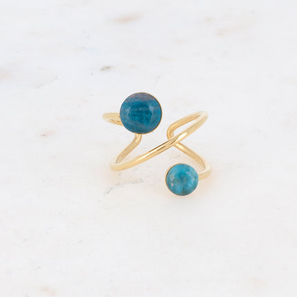 Bague Calista - pierres naturelles rondes