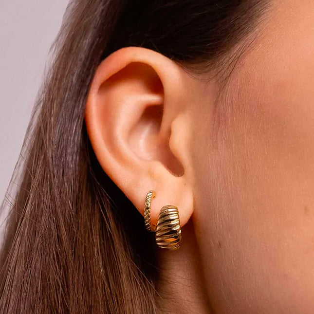 Mini Orélia hoop earrings - twisted 12 mm
