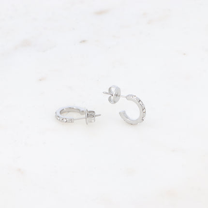 Vivia Mini Hoop Earrings - Zirconium Oxides