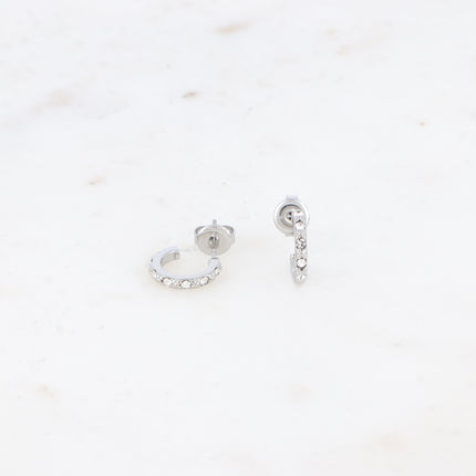 Vivia Mini Hoop Earrings - Zirconium Oxides