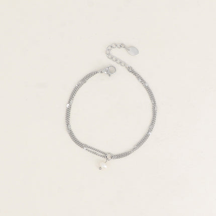 Bracelet - 2 rangs et perle d'eau douce