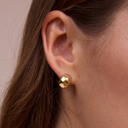 Mini domed hoop earrings