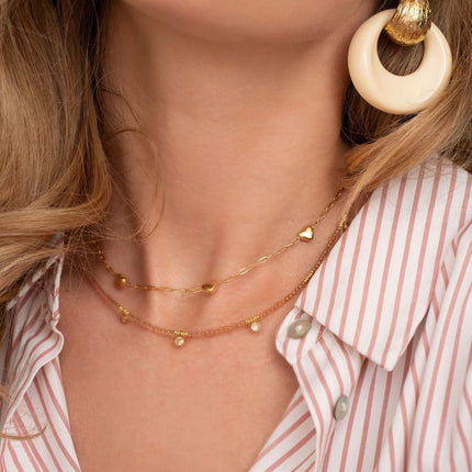 Collier Belise - pampilles coeur