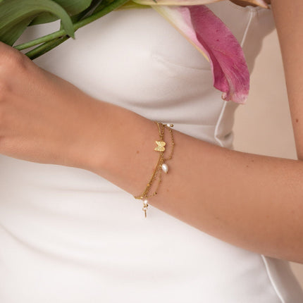 Bracelet Diane - ailes gravées