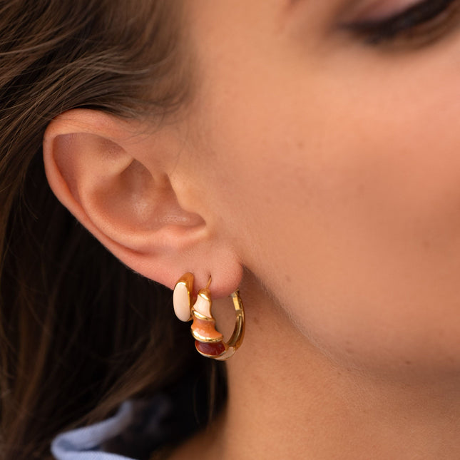 Dania mini hoop earrings - enamel