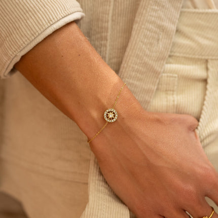 Bracelet Faisca - roue étoilée et oxydes de zirconium