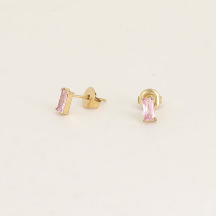 Filia stud earrings - rectangular crystals