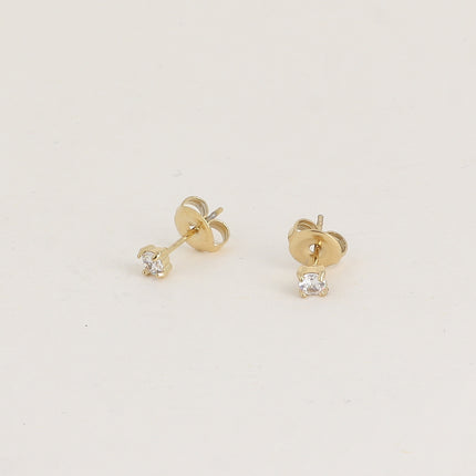 Boucles puces - cristal rond