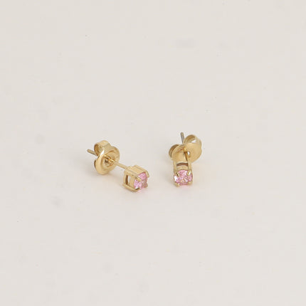 Boucles puces - cristal rond