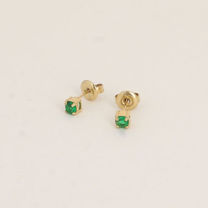 Boucles puces - cristal rond