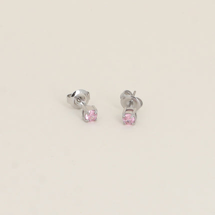 Boucles puces - cristal rond