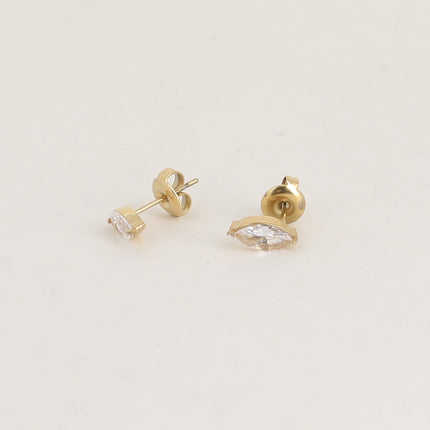 Boucles puces - cristal marquise