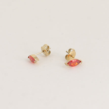 Boucles puces - cristal marquise
