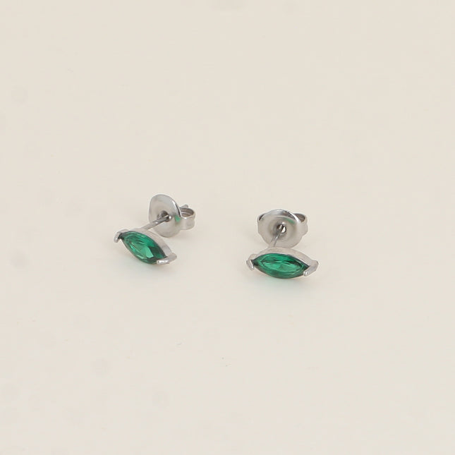 Boucles puces - cristal marquise