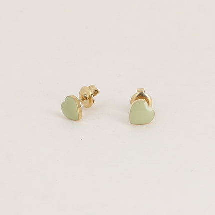 Boucles puces - coeur émaillé