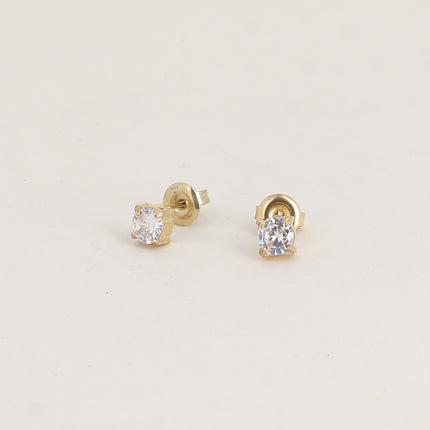 Boucles puces - cristal rond 5mm