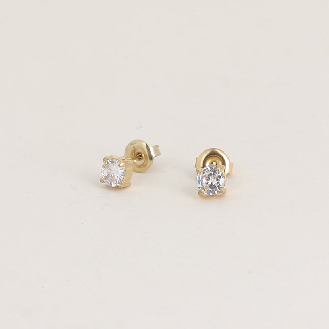 Boucles puces - cristal rond 5mm