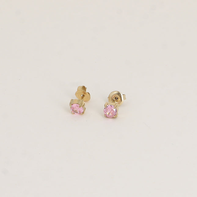 Boucles puces - cristal rond 5mm