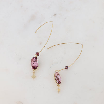 Boucles pendantes - cristaux 4773 (8x14mm)