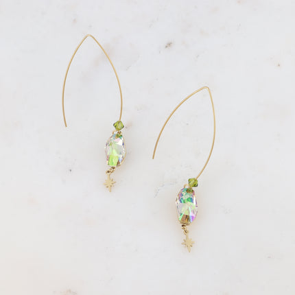 Boucles pendantes - cristaux 4773 (8x14mm)